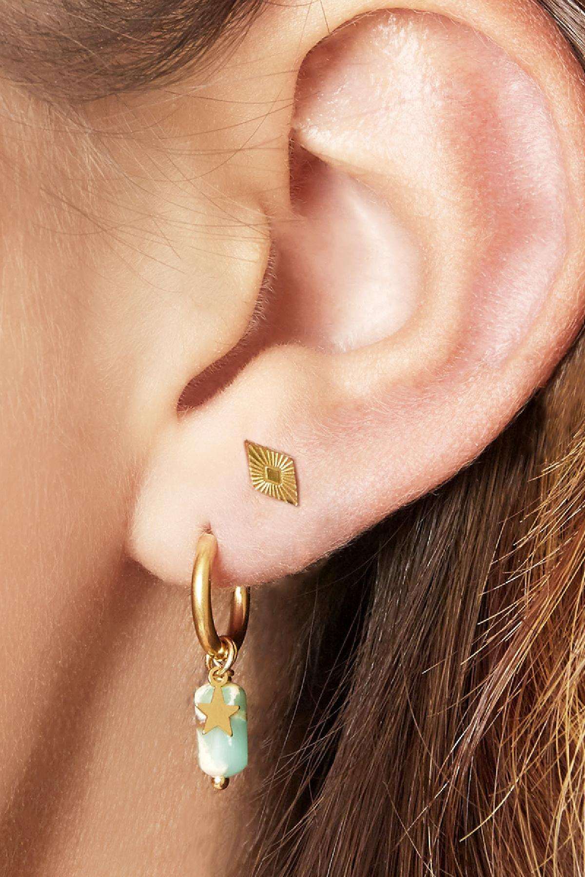 Earrings Small Copper Gold Color Stainless Steel
