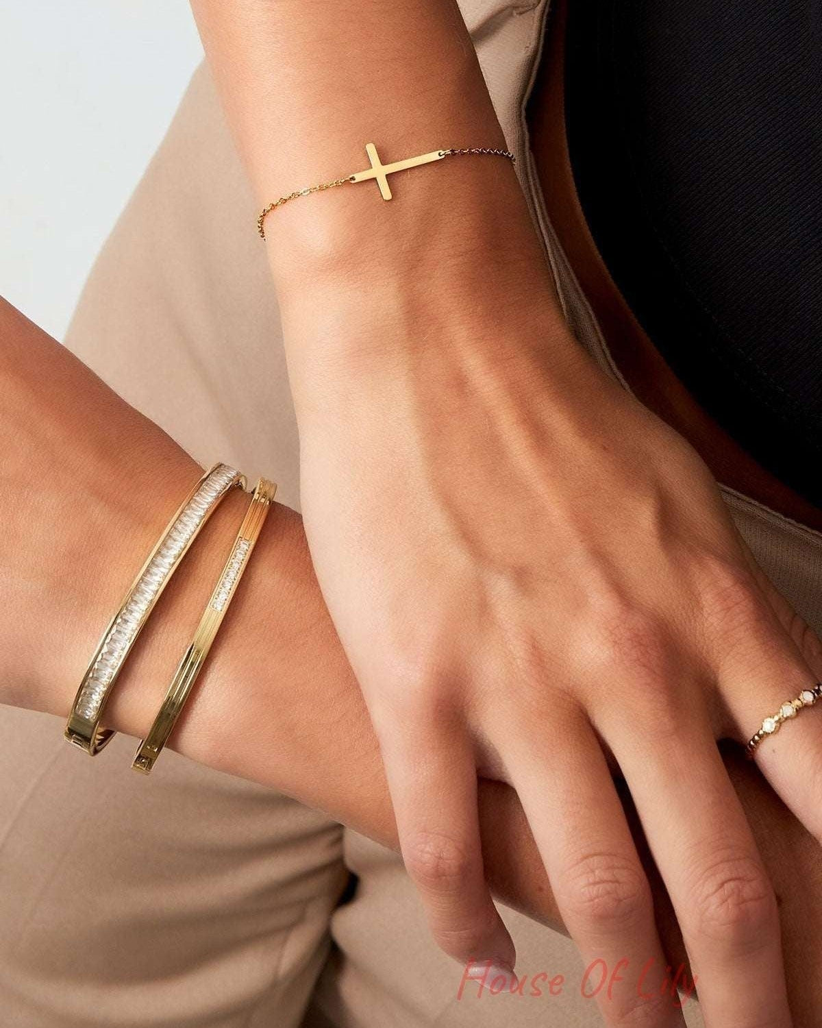 Bracelet cross - Silver Color color