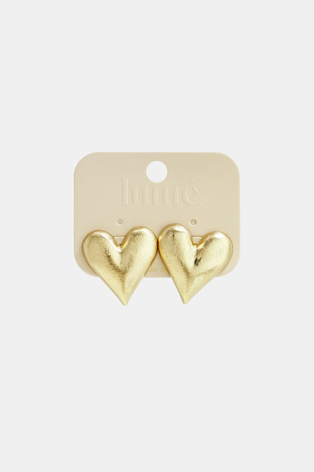 Puffed Heart Stud Earrings