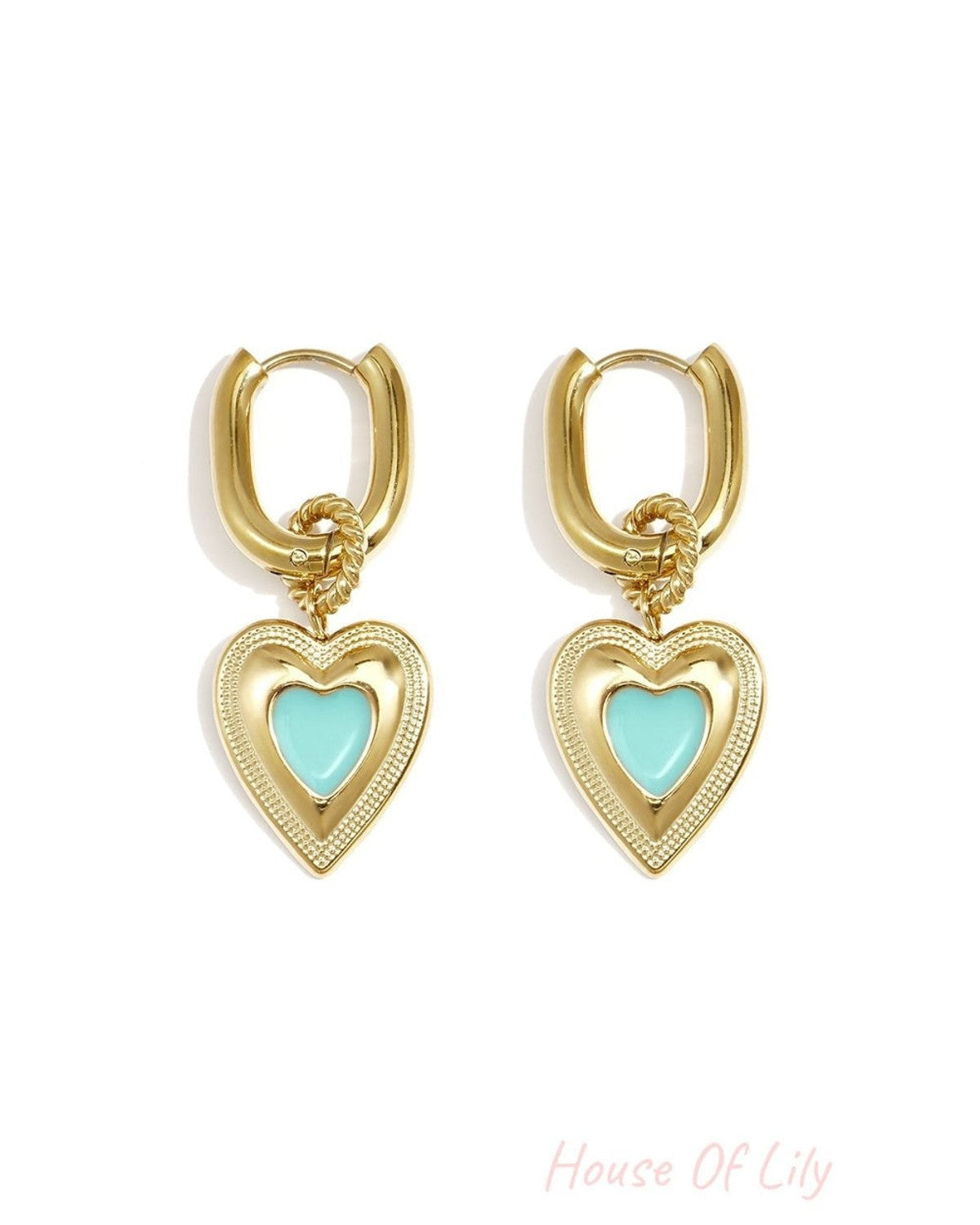 Stylish Heart-Shaped Drop Earrings for Everyday Wear