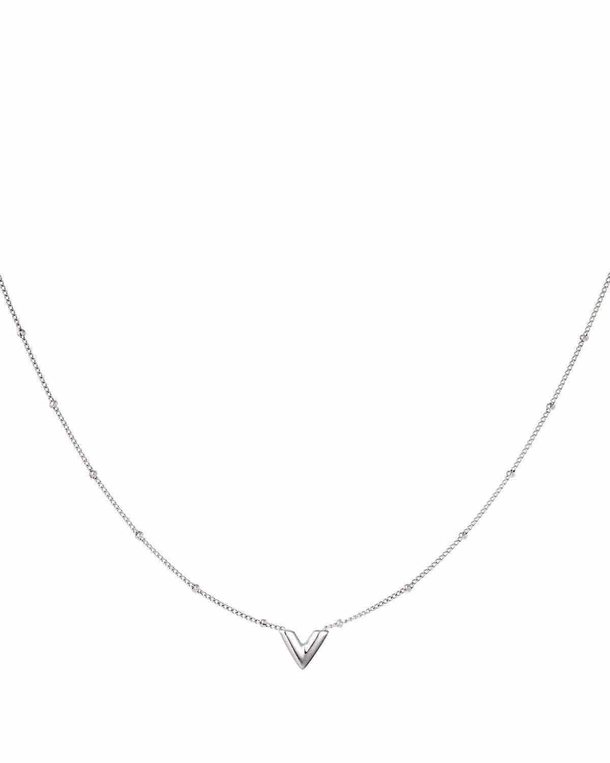 stainless steel v necklace