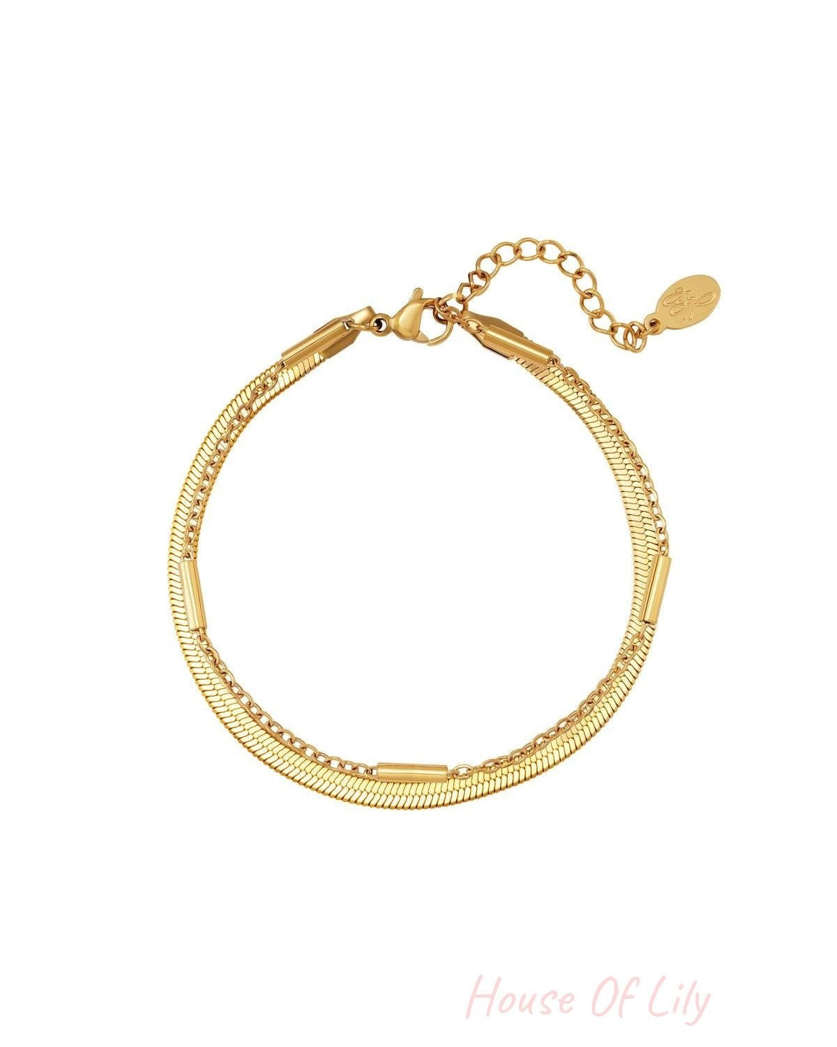 stainless steel bracelet double chained