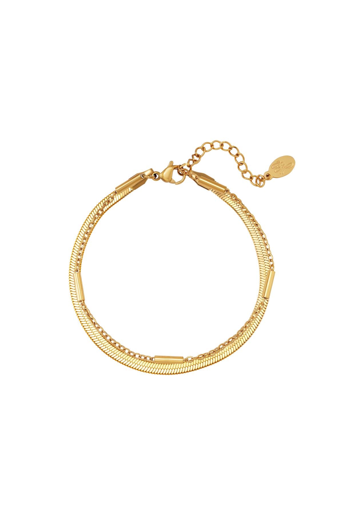 stainless steel bracelet double chained