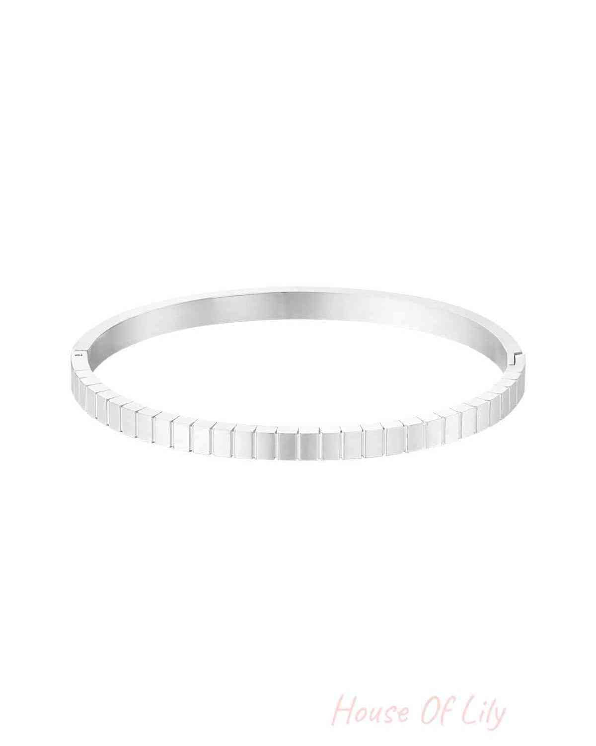 Slave bracelet stripes - Silver Color color