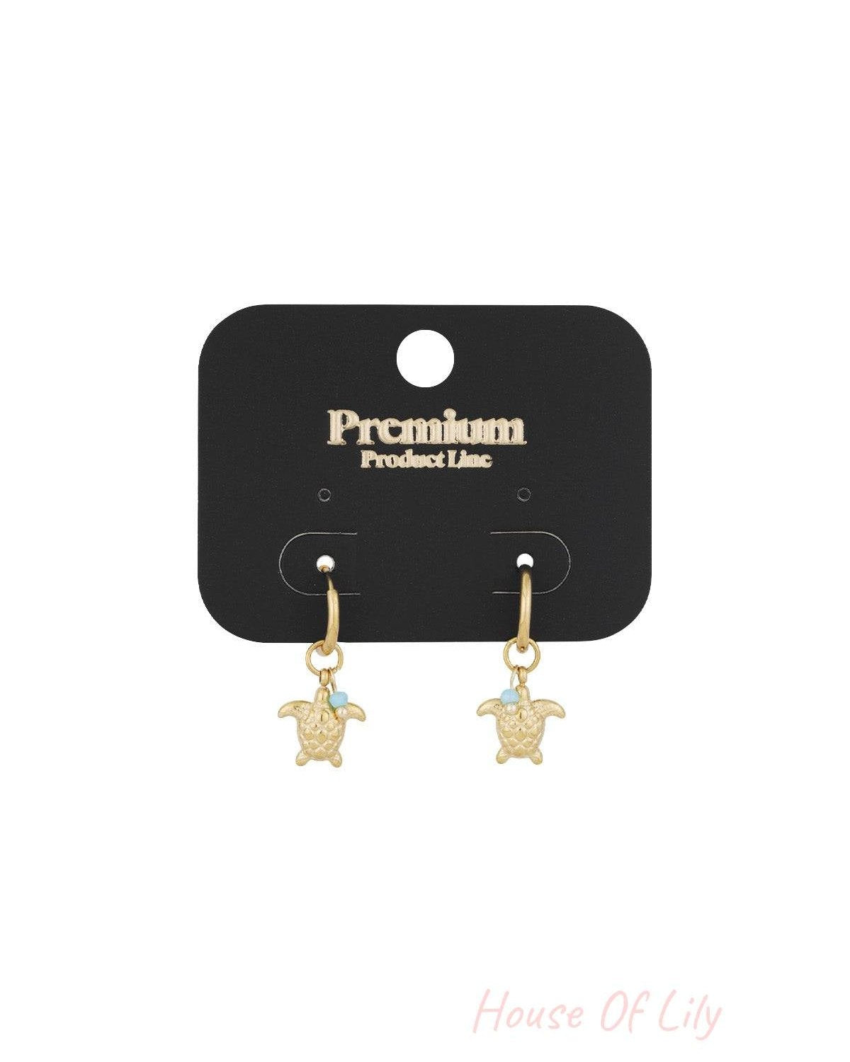 earrings with turtle