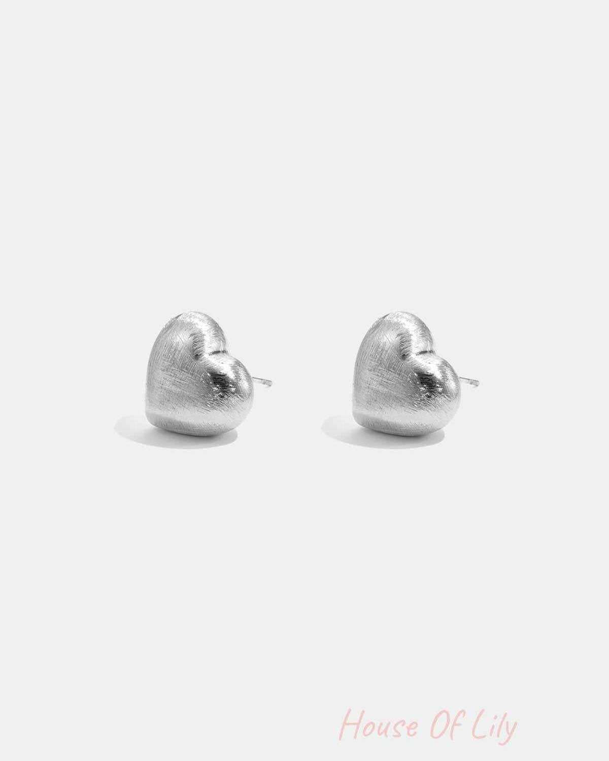 Elegant Heart Stud Earrings for Everyday Wear