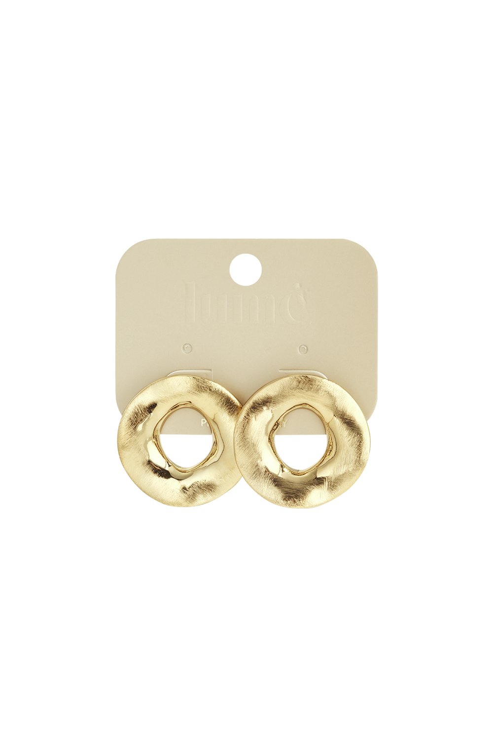 Organic Hoop Stud Earrings