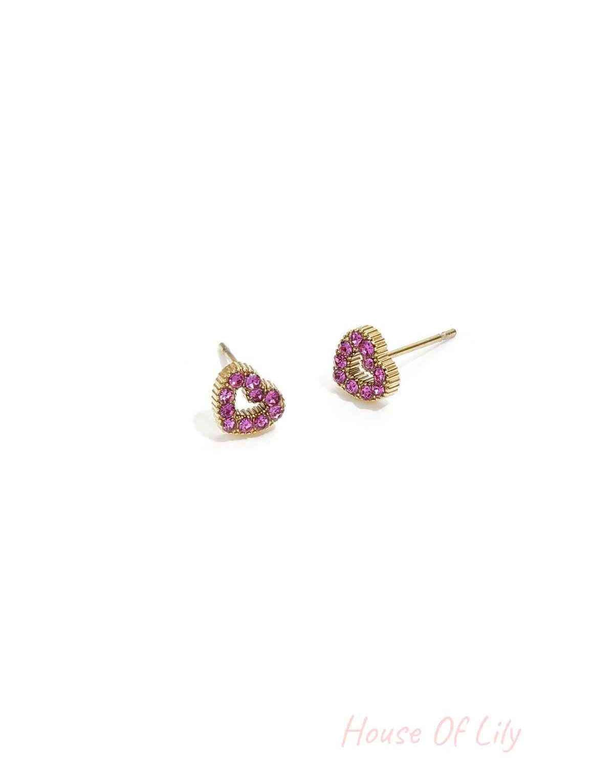 Decorated heart-shaped buttons