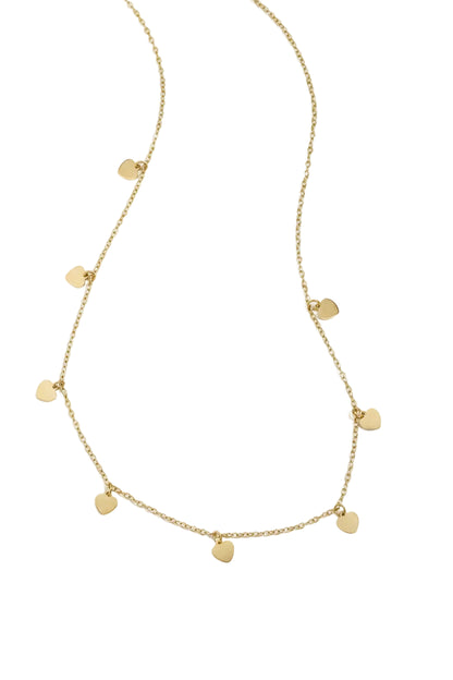 simple necklace with heart pendants