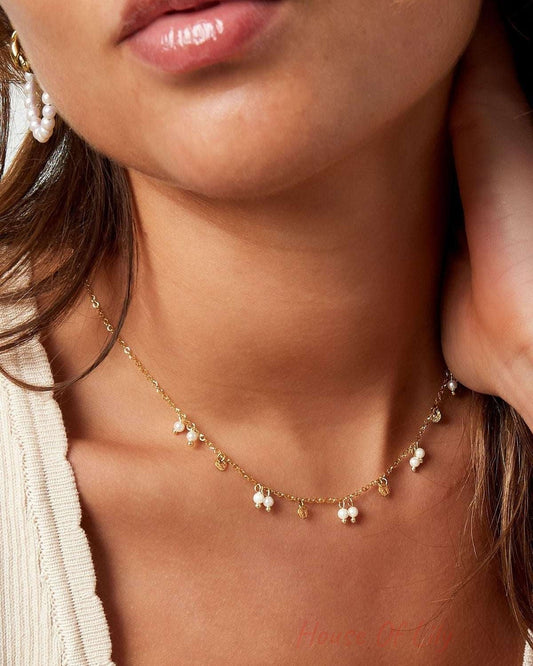 necklace pearls and charms