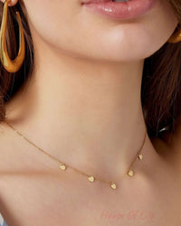 simple necklace with heart pendants