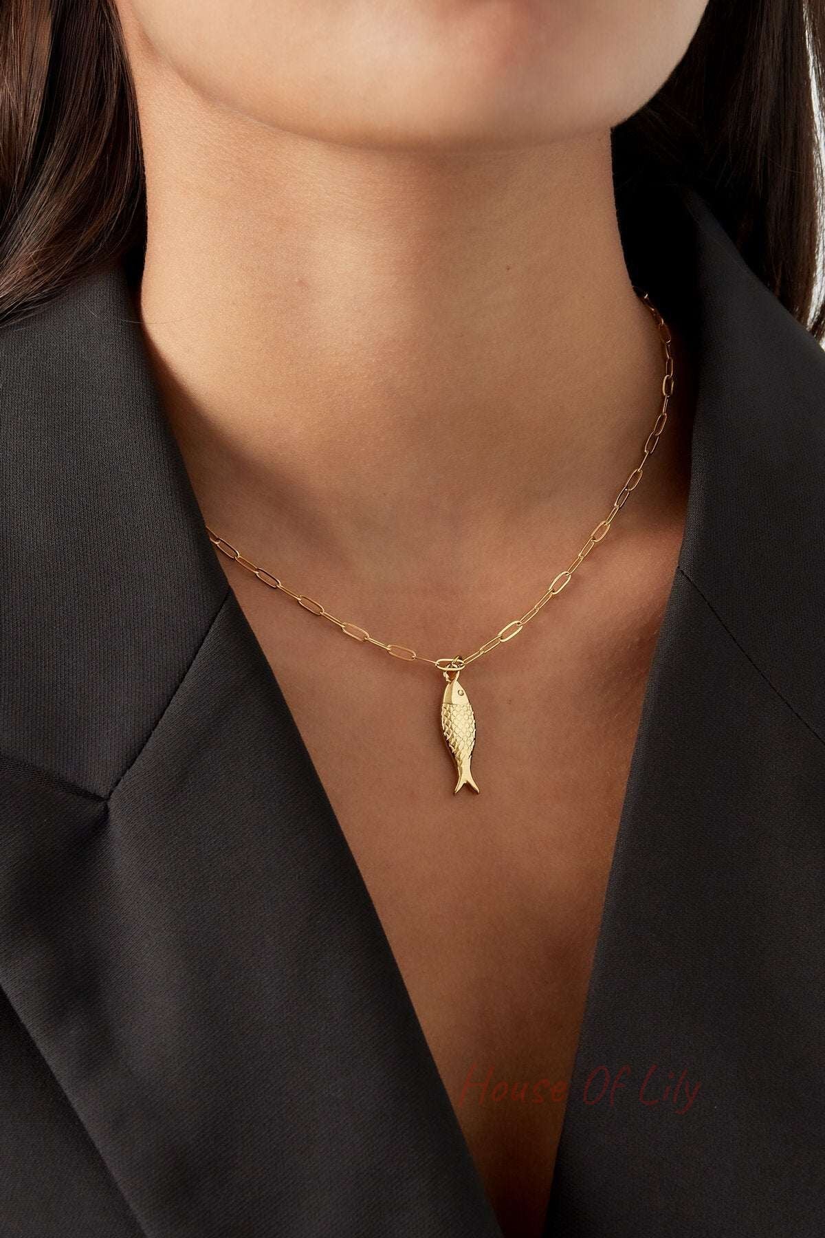 fish charm necklace
