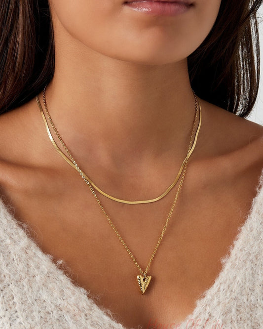 Stylish Heart Layered Necklace for Everyday Wear