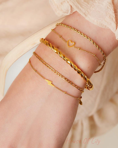 multi-layered stainless steel bracelet 
