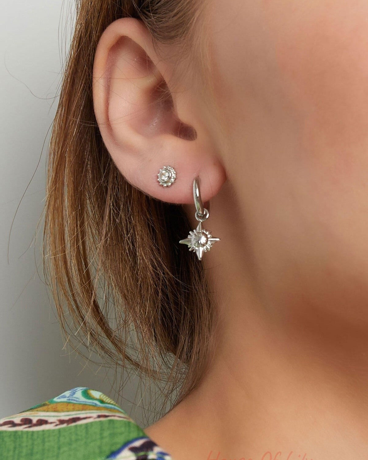 ear studs moon