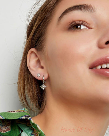 ear studs moon