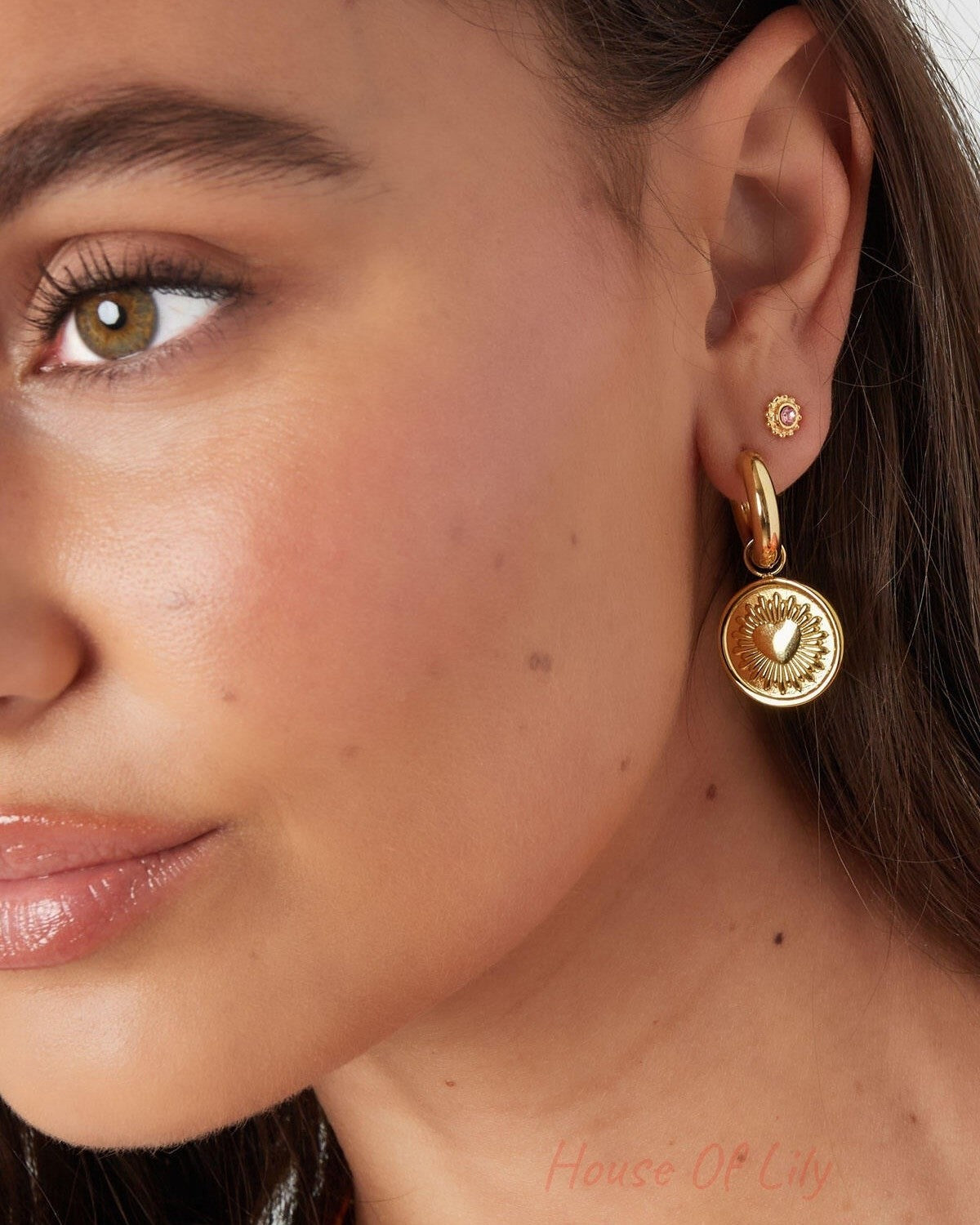 ear studs moon