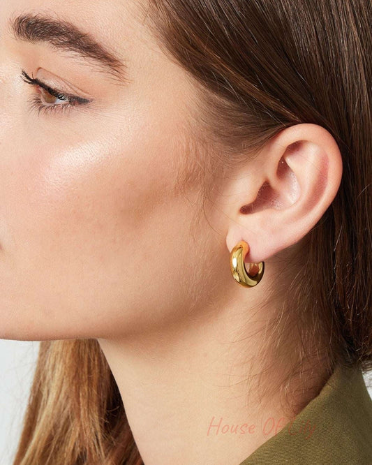 earrings aesthetic basic half small moon