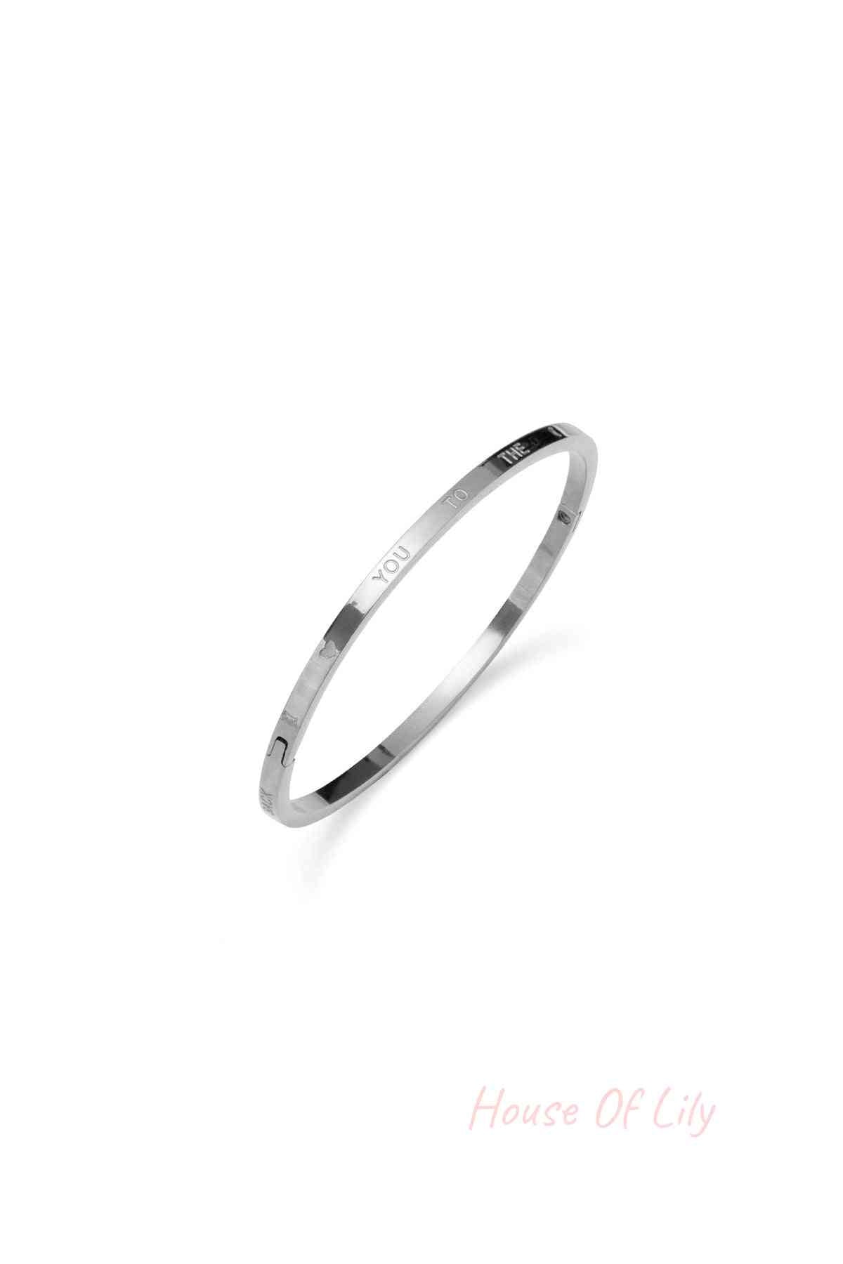slave bracelet love you to the moon and back small