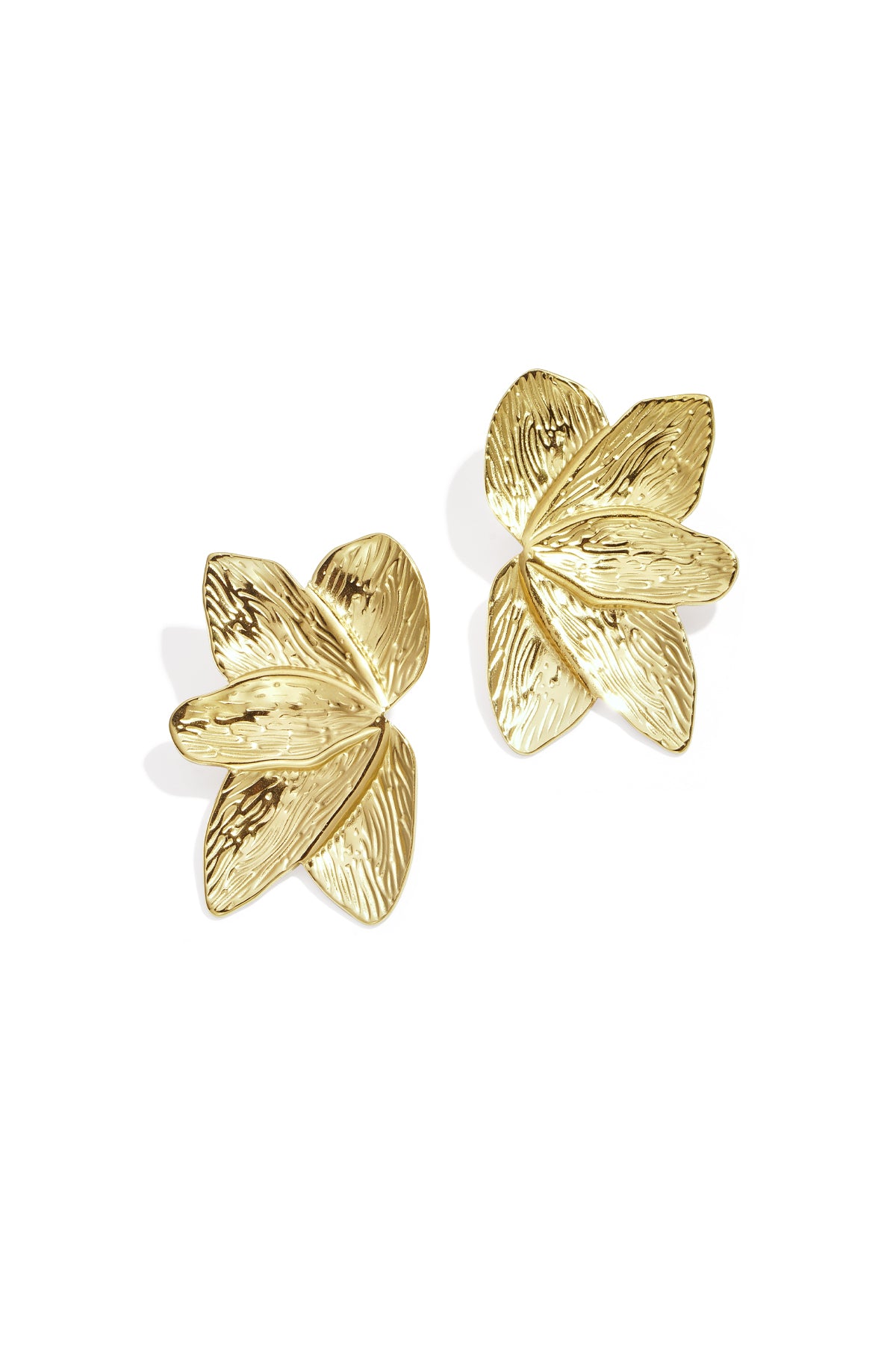 Stainless Steel Stud Earrings leaf Casual Daily Simple Series Women's jewelry