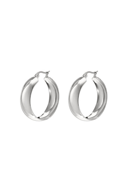 Stainless Steel Hoop Earrings circle Casual Daily Simple Series Women's jewelry