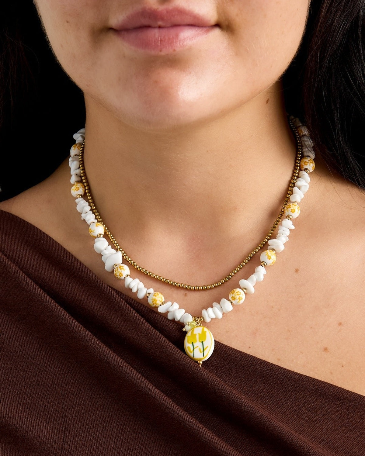 Charming Yellow Beaded Necklace for Summer