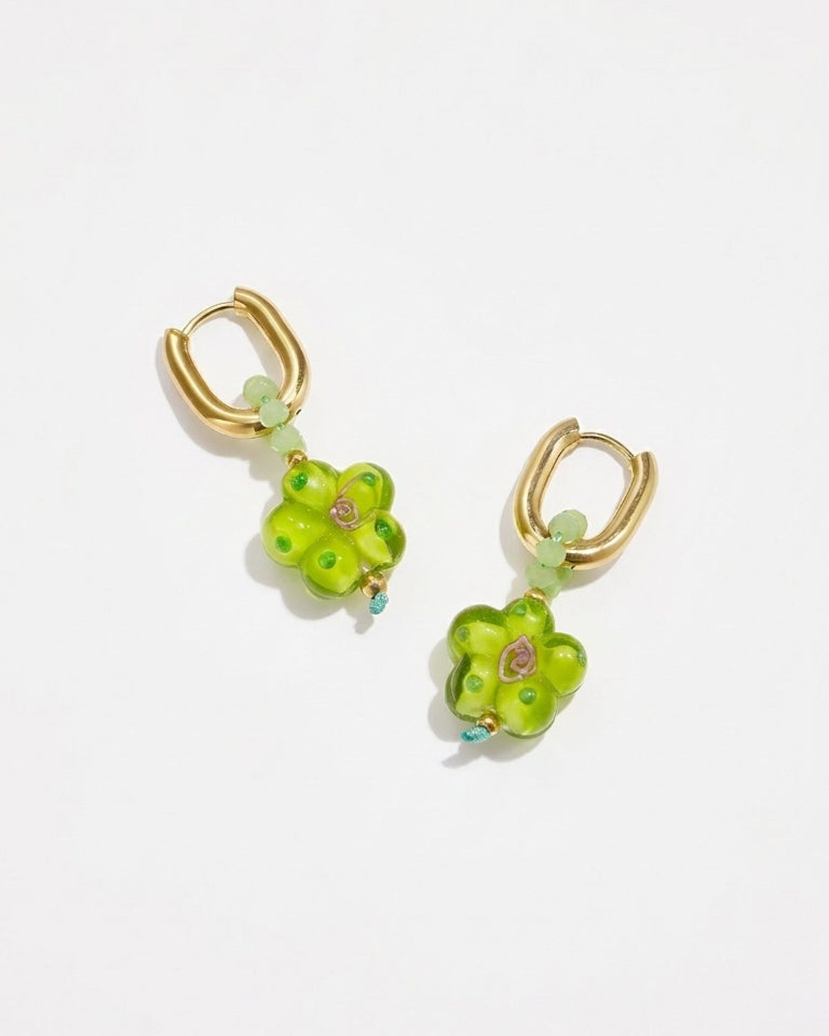 Crystal Flower Drop Earrings
