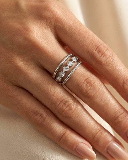 Rhinestone Circle Ring