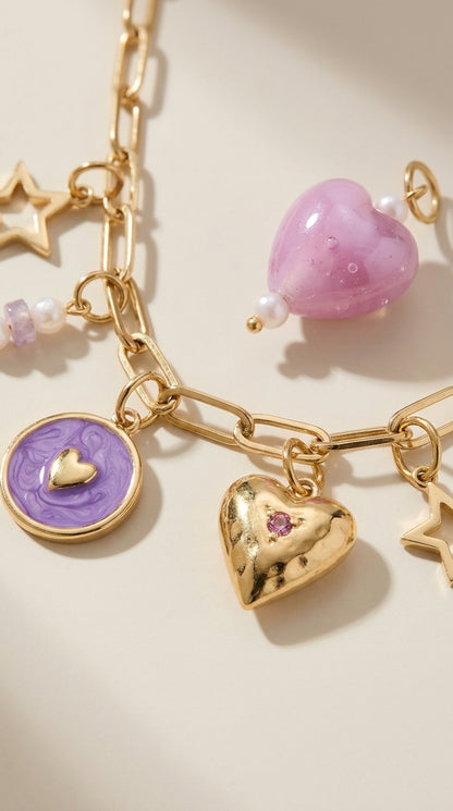 Purple Y2K Heart