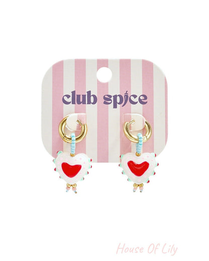 Charming Pink Heart Beads Earrings for Women