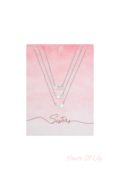 Necklace Three SisterS Gold Color Stainless Steel