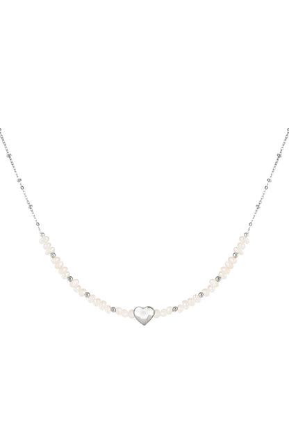 Necklace lovely pearl Gold Color Stainless Steel