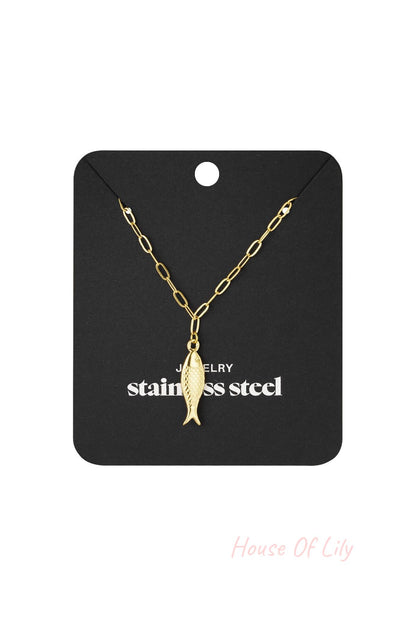 fish charm necklace