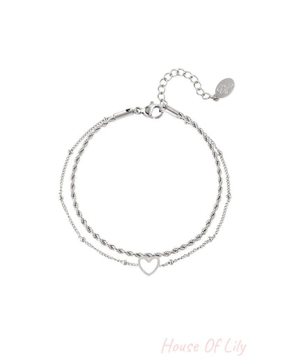 multi-layered stainless steel bracelet 