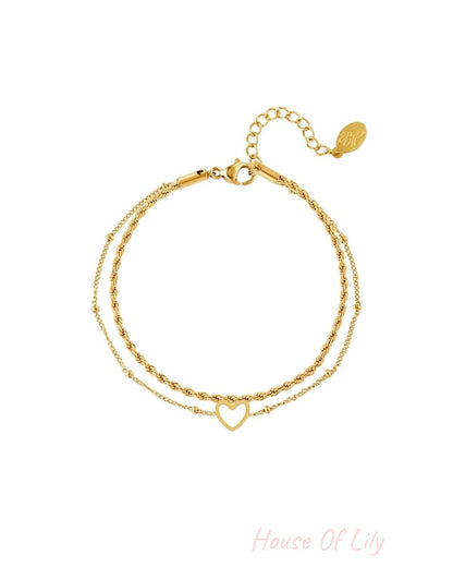 multi-layered stainless steel bracelet 