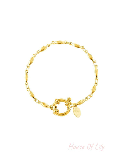 Bracelet oval chain Gold Color Stainless Steel
