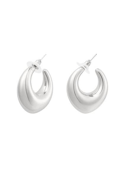 Earrings pointed twist - Silver Color color