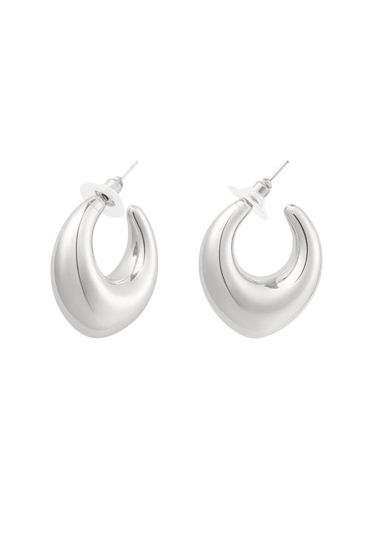 Earrings pointed twist - Silver Color color