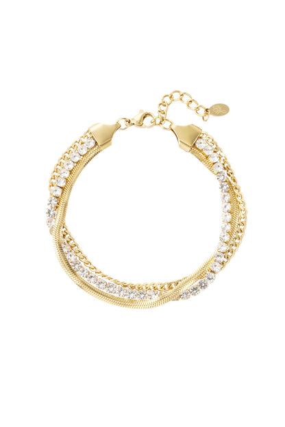 bracelet double layer of stones