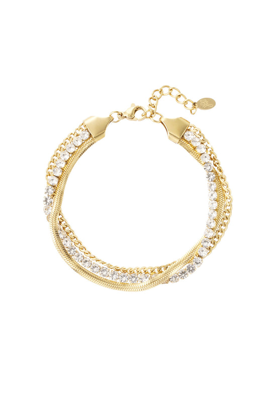 bracelet double layer of stones