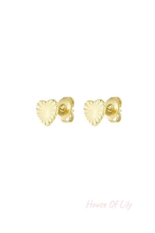 heart shaped earrings with pattern