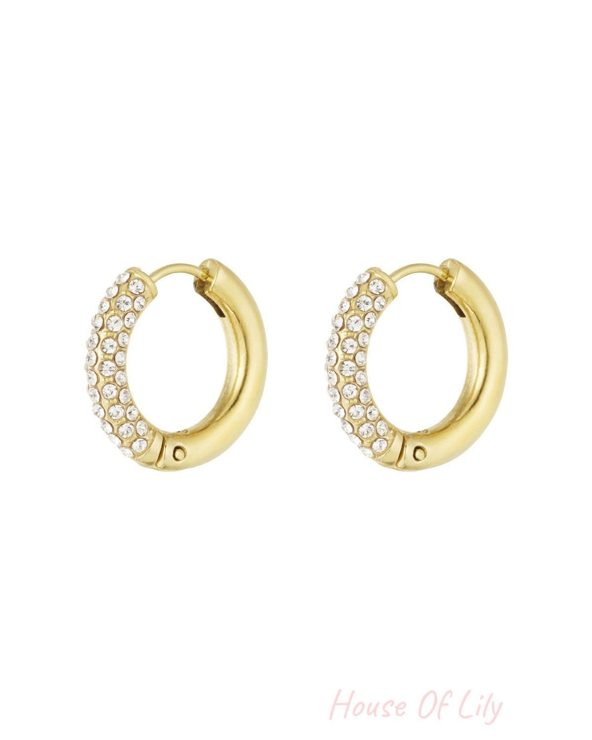 Stylish Pink, Green, and Gold Hoop Earrings for Women