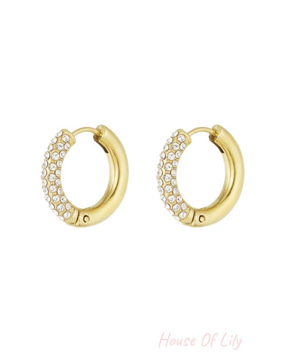 Stylish Pink, Green, and Gold Hoop Earrings for Women