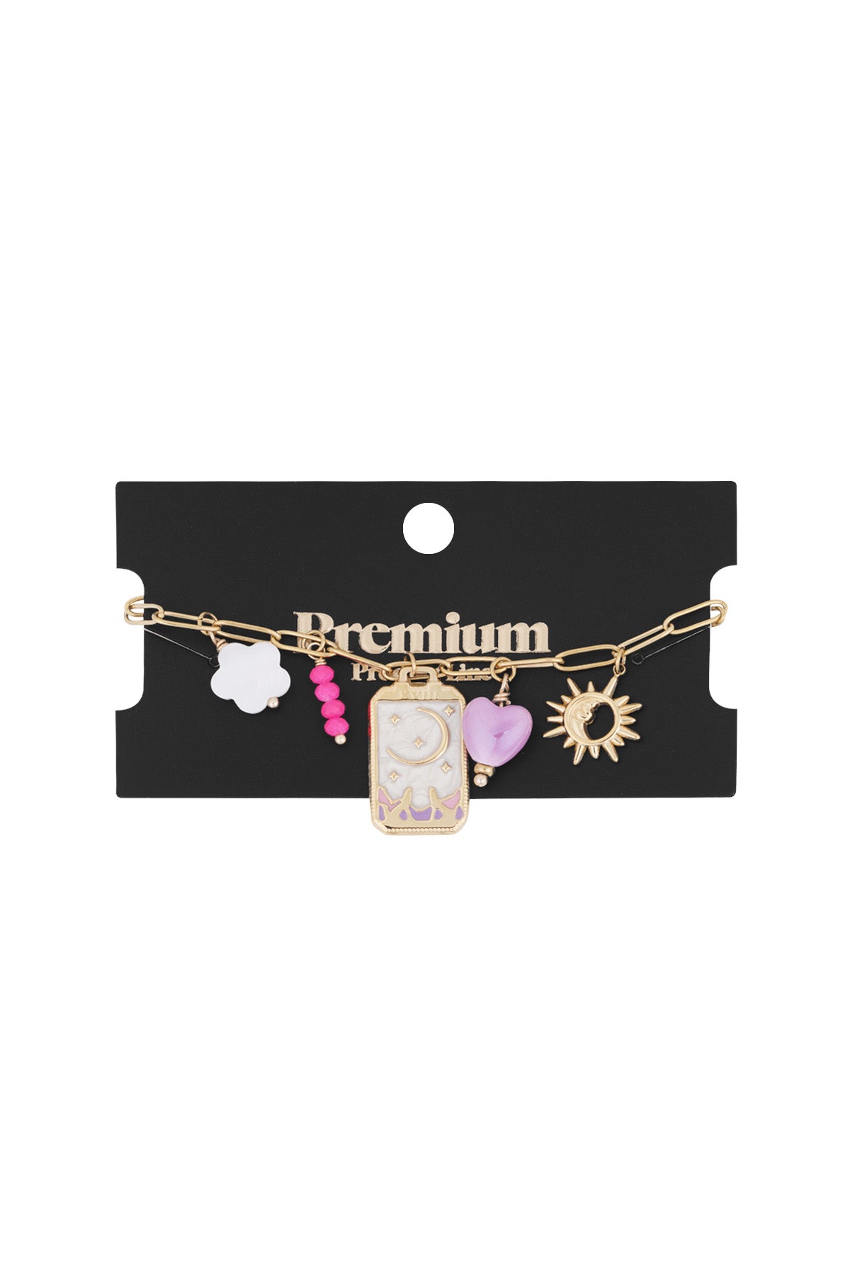 charm bracelet tiny moon