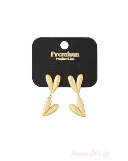 double heart earrings