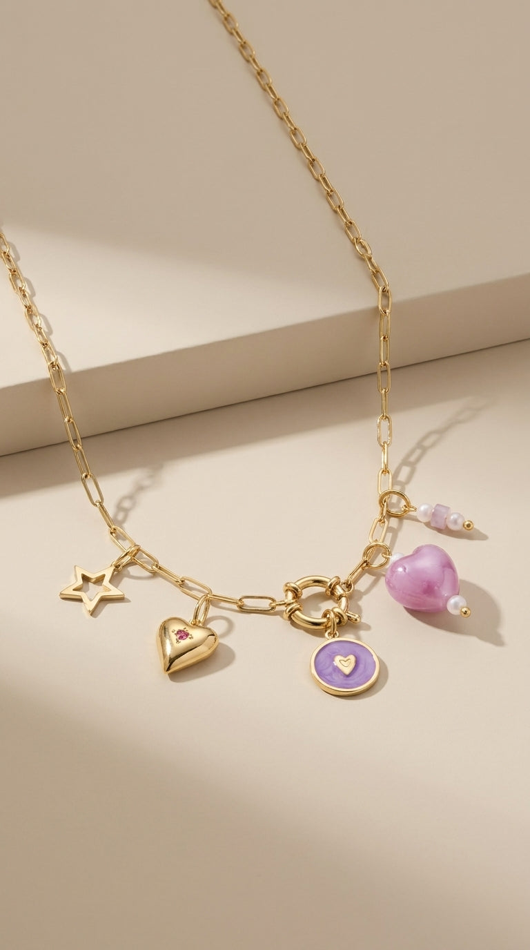 Purple Y2K Heart