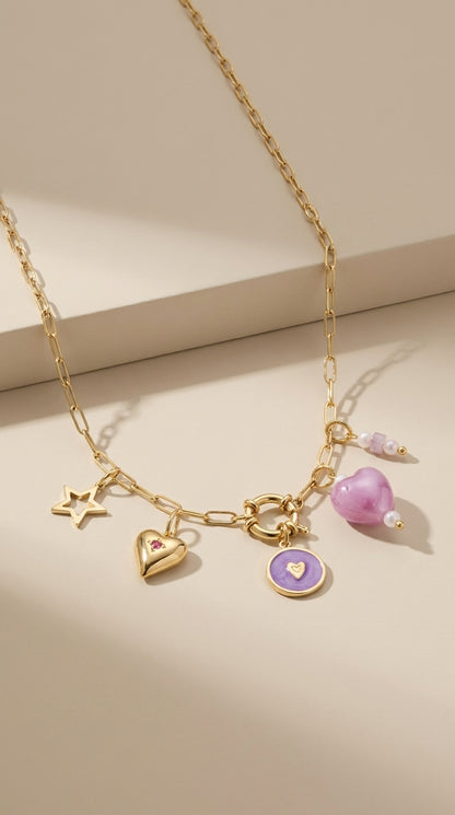 Purple Y2K Heart
