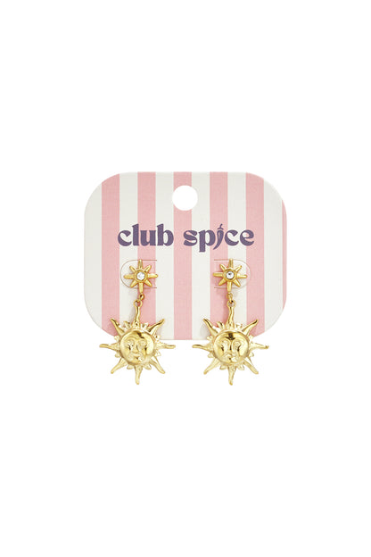 Stainless Steel Charm Earrings sun Casual Daily Simple Series Women's jewelry