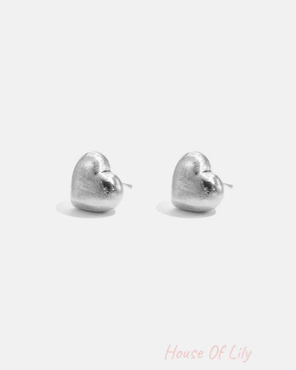 Elegant Heart Stud Earrings for Everyday Wear