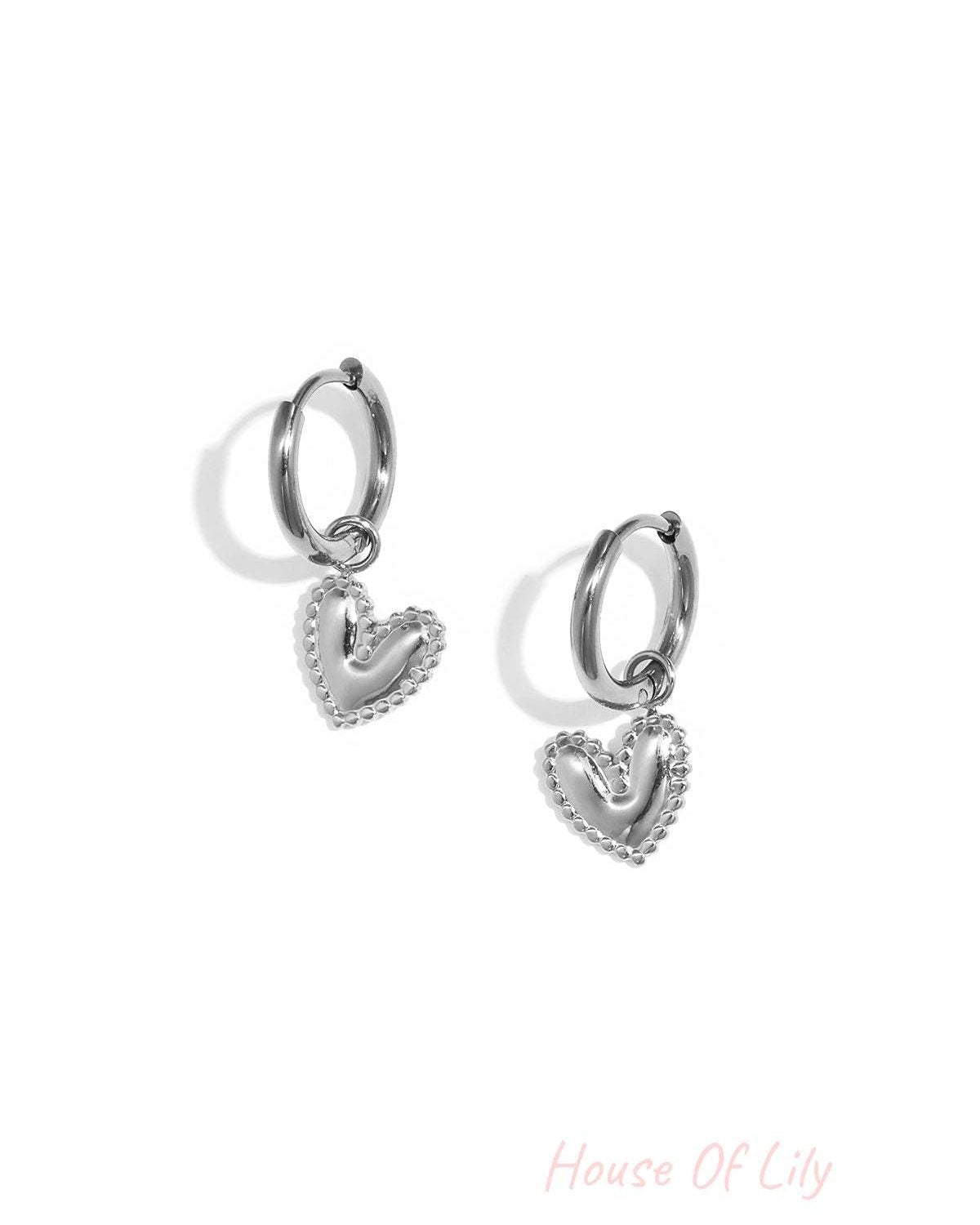 Elegant Heart-Shaped Drop Earrings for Everyday Glam